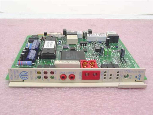 Troncom T-SNAP 520 15SW DS1 Digital NIU module — front panel and top-side PCB view showing LED indicators and board components
