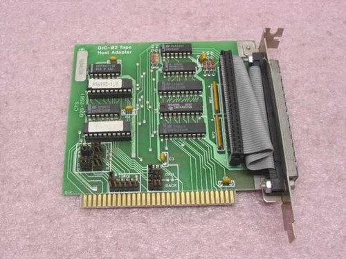 Genoa QIC-02 Tape Host Adapter ISA card – top view showing PCB layout, ICs, and 50-pin ribbon connector