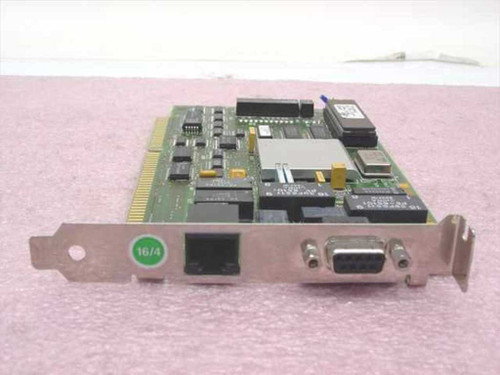 IBM 73G2042 16-Bit ISA Token Ring Adapter Card – front bracket view showing 16/4 label, RJ45 and DB9 connectors