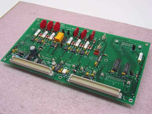 Interface 31-710010-001 Rev X7 PCB interface card — top component side view showing red capacitors, relay, and resistors