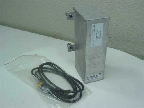 Nokia 468532A multicoupler rear/side view showing aluminum enclosure with mounting brackets and included SMA coaxial cable bundle