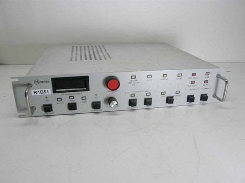 Varian VJW2722H1 TWT RF Amplifier Remote Control – front panel view showing RF power output display, emergency off button, and control switches