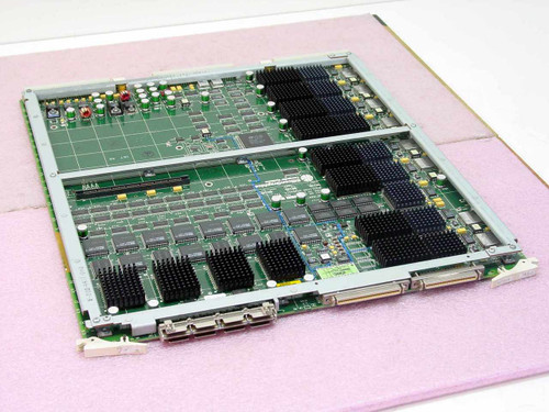 Silicon Graphics KONA-DG4 030-0687-004 module board top view showing full PCB layout with heatsinks and edge connectors on pink anti-static foam
