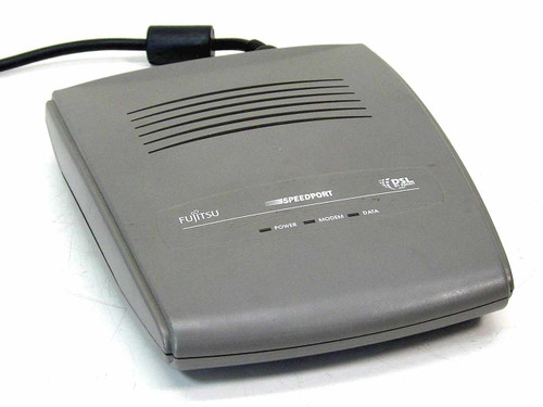 Fujitsu SpeedPort ORfast DSL Modem FC9660RA14 – top/front view showing vented housing and DSL by Orckit branding