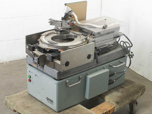 Guzik S1701 HDD Spinstand Component Testing System — front three-quarter view showing full assembly on granite base with enclosure cover and control panel