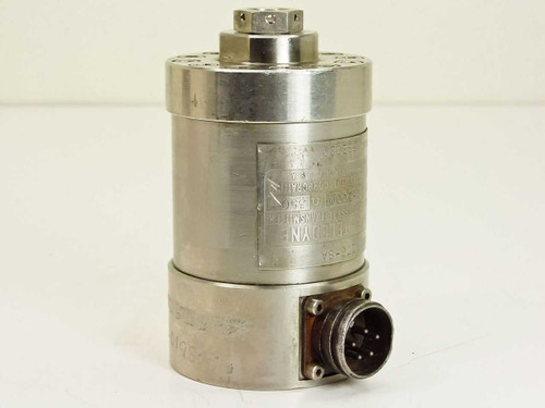Taber Teledyne 176-SA pressure transmitter front view showing cylindrical stainless body and multi-pin circular connector