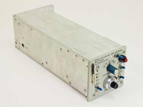 Microdyne 1151-D(B)(B) Wide Angle PM Demodulator – three-quarter front-right view showing aluminum enclosure and front panel controls