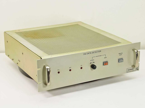 Hughes 3582710-100-1 Westar FM Data Detector – front three-quarter view showing rackmount chassis, Hughes logo, and front panel controls