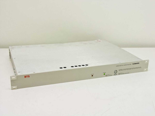BTS Broadcast Television Systems BES-300 24x8 Digital Audio Matrix Switch — front panel view, 1U rackmount chassis with BTS logo