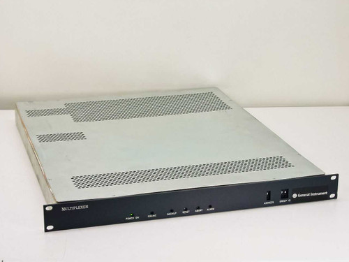 General Instrument 410691-02 Magnitude MPEG Multiplexer – front panel and full chassis view, 1U rackmount