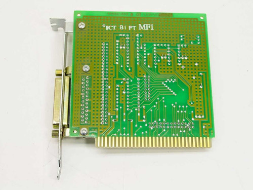 Archive Corp SC402 80567-102 ISA tape controller card – PCB reverse/solder side with DB25 port and ICT B1 FT MF1 board markings visible