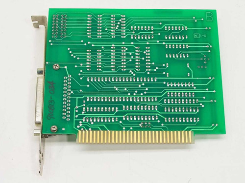 Burndy 107-103-3AM1 ISA controller card – solder side showing ISA edge connector, PCB trace layout, and Y403-034 marking near DB25 port