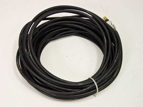 Rosenberger 994531a RF coaxial cable coiled from above showing full cable run with tie wrap