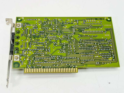 Northern Telecom NT5B6002 ISA modem card rear PCB view showing solder side and ISA gold-finger edge connector