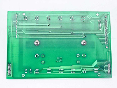 Dison AMC206 controller board PCB solder-side view showing clean green PCB, two mounting screws, and board silkscreen markings