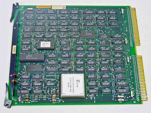 Siemens TMDA Card S30810-Q1748-X — top component side showing PCB with ICs, S&R VCXO oscillator, and gold card-edge connector