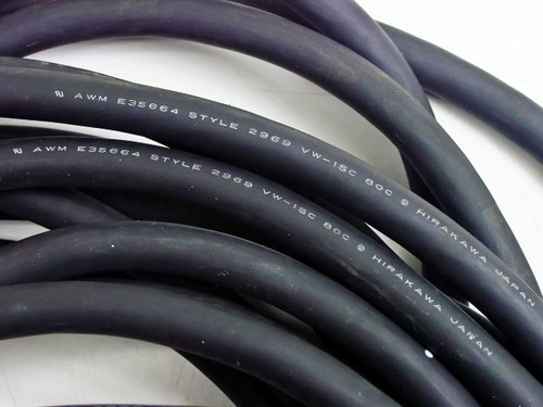 Hirakawa AWM E35664 Style 2969 VW-1SC 80C cable jacket markings close-up