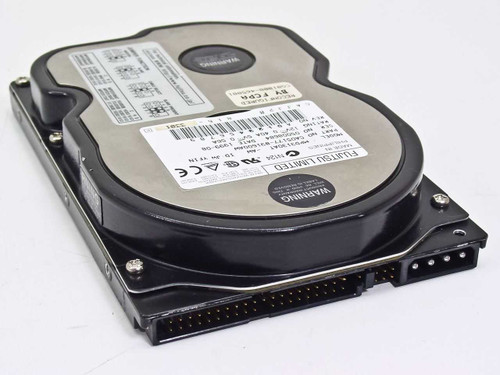 Fujitsu MPD3130AT hard drive — angled top-rear view showing IDE ribbon cable connector and power connector