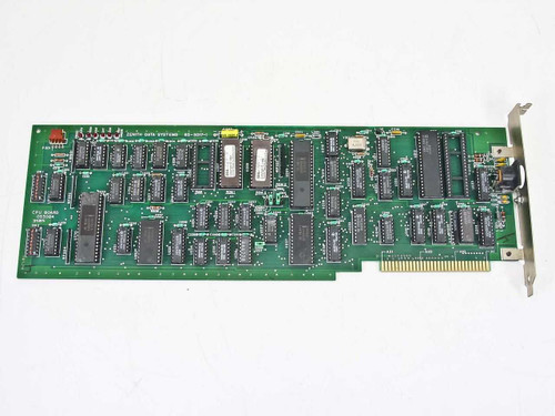 Zenith Data Systems 85-3017-1 8-bit ISA CPU board – top component side, full card view showing ICs and ISA edge connector