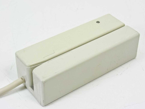 MagTek 21080201 magnetic stripe reader top-right angle showing card slot and LED indicator