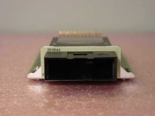Cabletron FPIM-00 fiber port interface module — end-on view of SC fiber optic port with FPIM-00 label visible