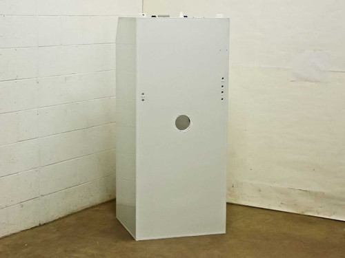 Systems Chemistry Inc. Chemical Tank Delivery Enclosure – rear and left side view showing circular pass-through port