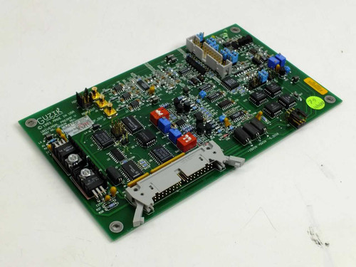 Guzik UP205 Universal Preamp V PCB 392729 — top-side component view showing full board layout with multi-pin edge connector