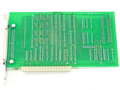 Dison AMC167 Rev A ISA controller card — solder side showing PCB traces, date code CAR 2VG 95-49, and 37-pin D-sub bracket connector