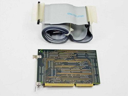 SpectraStrip ER Rev C1 expansion chassis interface card showing solder side and coiled 60-pin SpectraStrip ribbon cable