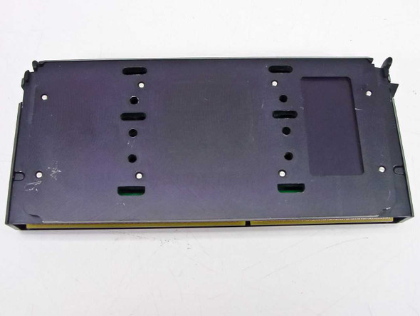 Intel Pentium II SL2U4 80523PY350512PE — bottom view showing Slot 1 edge connector and cartridge mounting holes