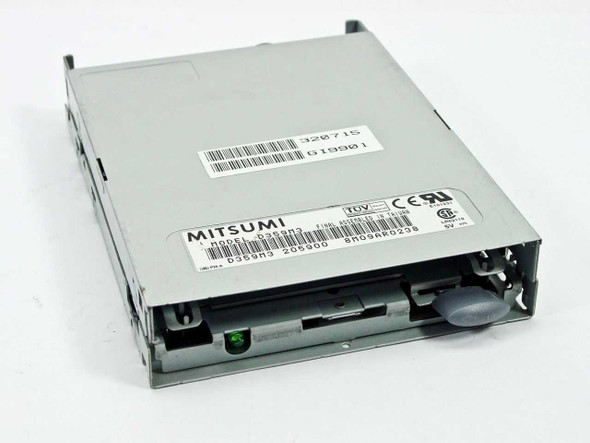 Mitsumi D359M3 1.44MB 3.5-inch internal floppy disk drive – front and top view showing drive bay and label, no face plate
