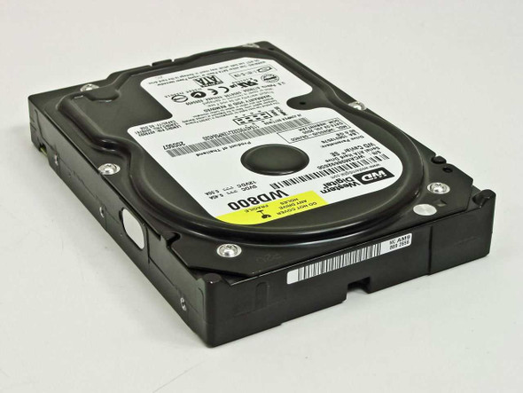 Western Digital WD800 80GB 3.5-inch SATA hard drive top label view showing WD Caviar SE branding