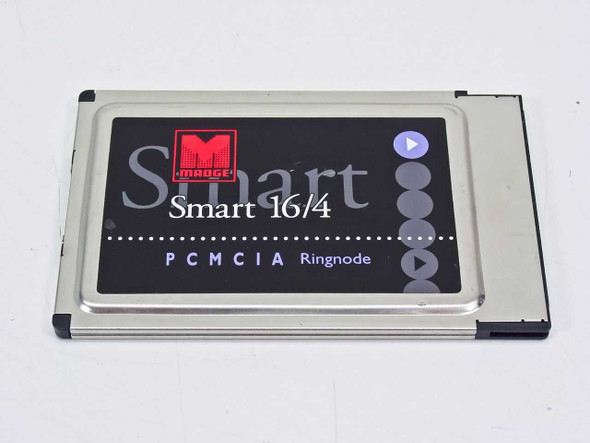 Madge Smart 16/4 PCMCIA Ringnode Token Ring card — top face showing Madge logo and Smart 16/4 branding