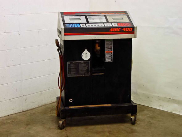 Sun Electric MRC 400 Mobile Freon Recycling Center – front three-quarter view showing control panel and wheeled cart body