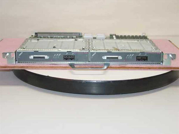 Cisco FEIP2-2FX module front faceplate view showing two SC fiber port cages and MII indicators