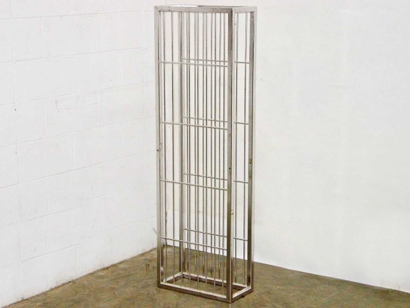 NTA Industries KD1513 UltraClean Series 1500 stainless steel clean room shelf unit – full front view showing tall upright wire-bar frame