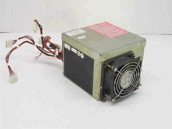 Zenith ZDS 234-859 desktop power supply front-left view showing cooling fan and Molex output harnesses