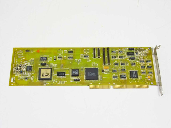 SMS 0005672 Rev F 16-bit ISA controller card – top component side showing OMTI chipset and full PCB layout