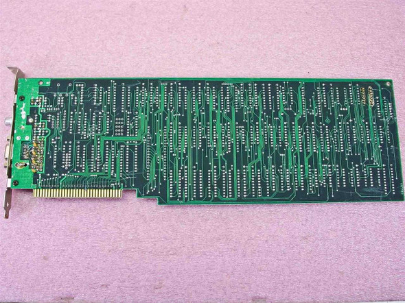 Zenith Data Systems 85-2892-1 ISA video card – solder/bottom side view showing full PCB trace layout and ISA edge connector