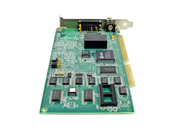 Western Digital WD8013EP ISA NIC – top-down component side view showing main controller ICs and ISA edge connector