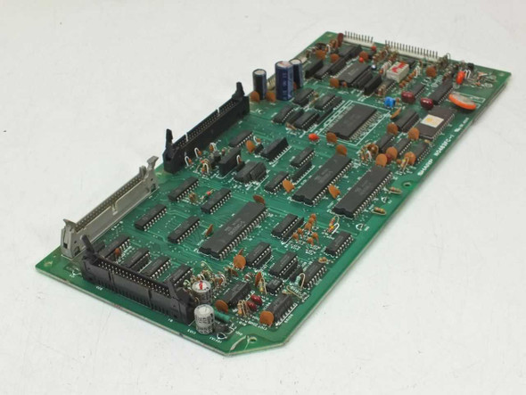 Sharp N0483FC-1 System Board I/O Card — top-side view showing full PCB layout with ICs, connectors, and edge connector