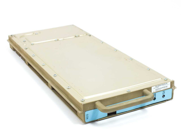 Motorola SGLF1060A Microcite Scan XPA Transceiver Line Card – top cover view showing gold-tan enclosure with carry handle