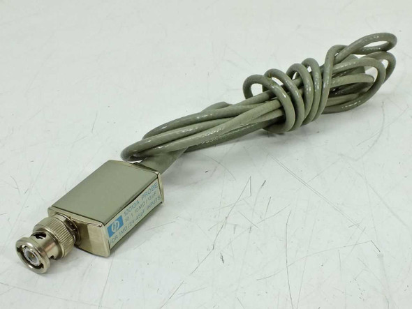 HP 10013A oscilloscope probe – BNC connector end and housing with HP label