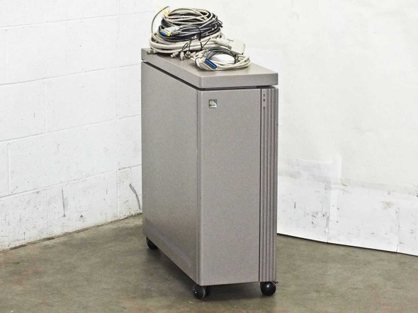 Princeton Gamma-Tech PGT .8000 ImIX-PC X-Ray Microanalysis ECS Computer – right side view, floor-standing gray tower cabinet on casters with cables on top