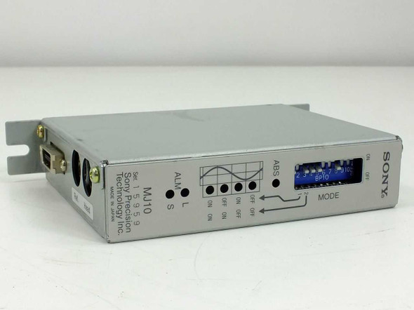 Sony MJ10 Digiruler detector position feedback module – angled top view showing front panel with MODE switch, ABS indicator, and Sony logo