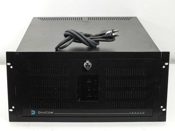 DiviCom NMS-RM-NM Rev J THESYS rackmount server front panel view with power cord on top