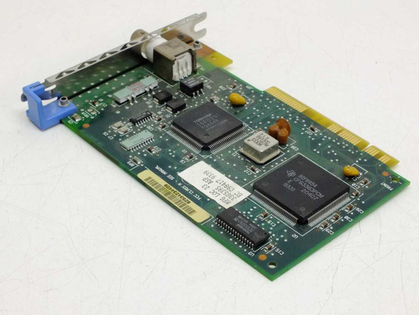 IBM 33G5395 MCA 3270 Emulation Adapter – reverse angled top view showing Texas Instruments controller IC and board label with part number