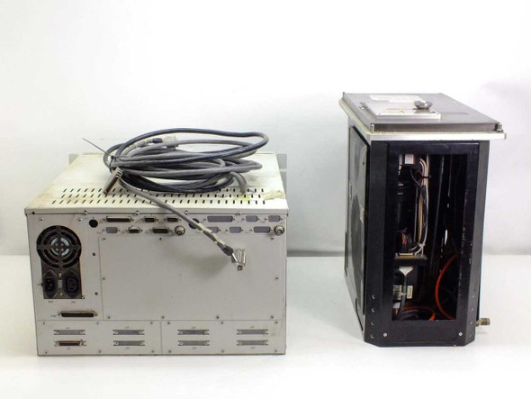 Integral Vision OMNI LD.400MM — rear view of both controller unit and open camera enclosure showing internal wiring and components