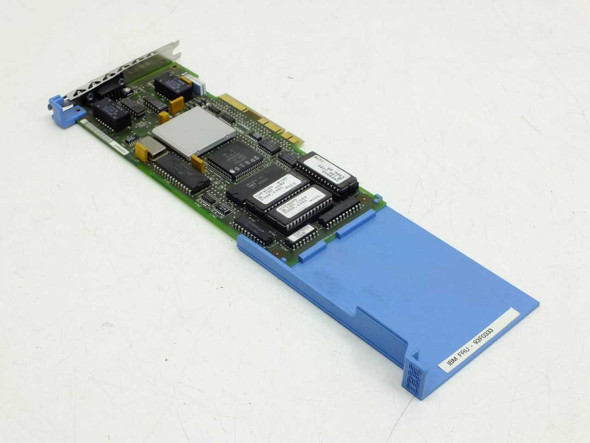 IBM Token Ring 16/4 MCA Short Card 92F6960 — opposite top-side angle showing full card length and blue bracket