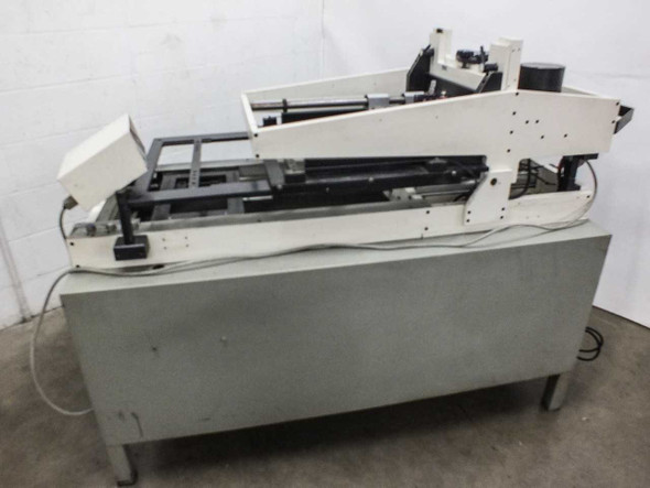 HTI Engineering HT-2 SMT screen printer – full machine side view showing print head carriage and integral stand